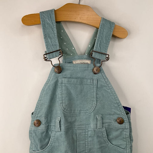 Size 6-12m Dotty Dungarees Light Blue Corduroy Overalls