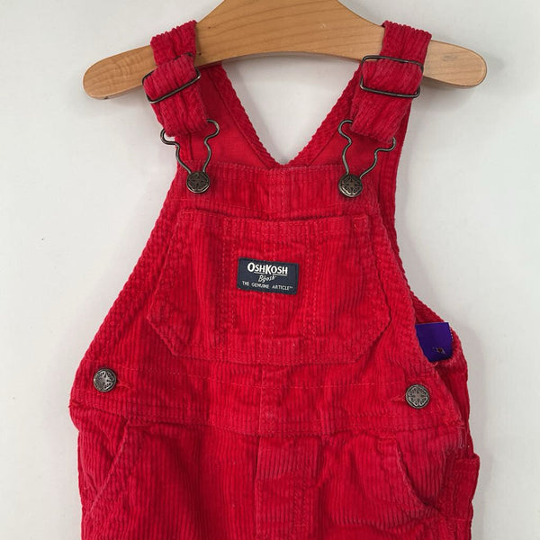 Size 12m: OshKosh Red Lined Corduroy Overalls