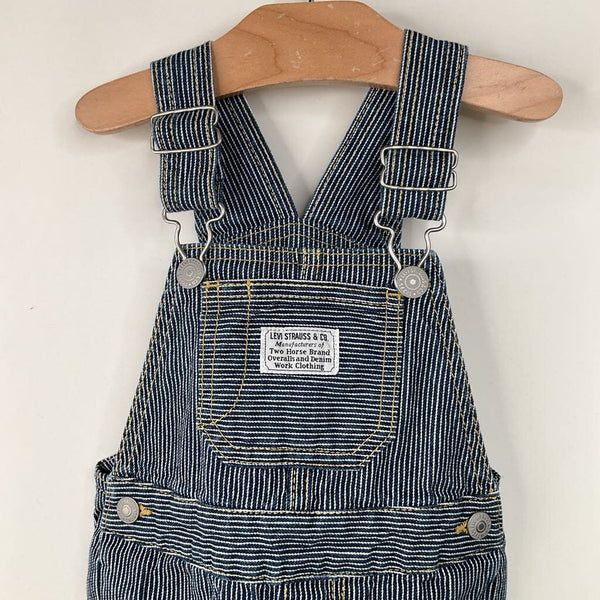 Size 12m: Levi's Blue/White Striped Overalls