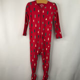 Size 12-18m: Primary Red/Green Festive Tree Zip Up 1pc PJs NEW