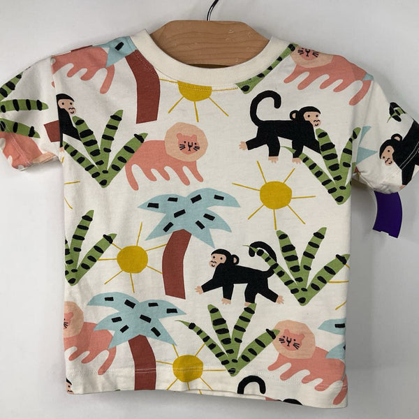 Size 2 (85): Hanna Andersson Creme/Multi Jungle Friends T-Shirt