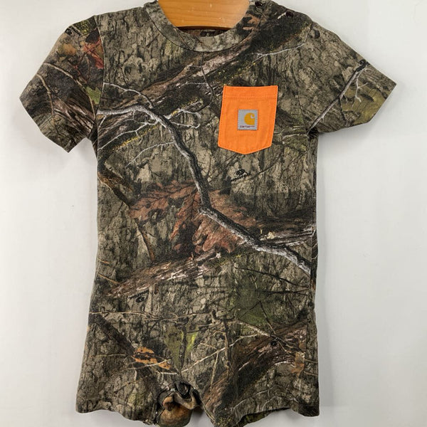 Size 18m: Carhartt Brown Camoflage Short Sleeve Onesie