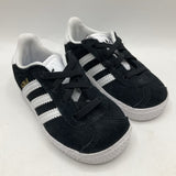 Size 6: Adidas Black/White Velcro Strap Sneakers