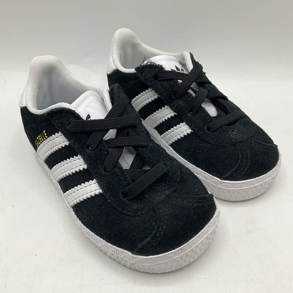 Size 6: Adidas Black/White Velcro Strap Sneakers