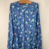 Size 10-12: Lands' End Blue Heart 2pc PJs