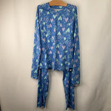 Size 10-12: Lands' End Blue Heart 2pc PJs