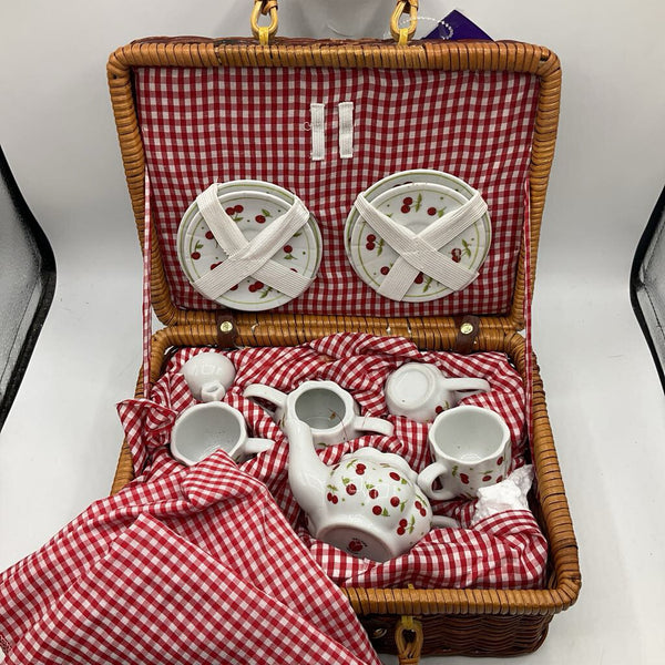 Tea Set In Basket