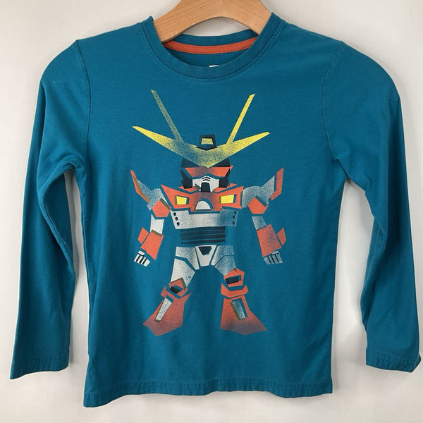Size 8: Tea Blue Robot Long Sleeve Shirt