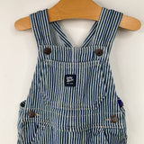 Size 9m: Osh Kosh B'Gosh Blue/White Striped Jean Overalls