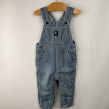 Size 9m: Osh Kosh B'Gosh Blue/White Striped Jean Overalls