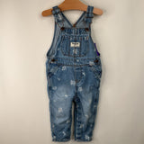 Size 12m: Osh Kosh B'Gosh Blue Floral Jean Overalls