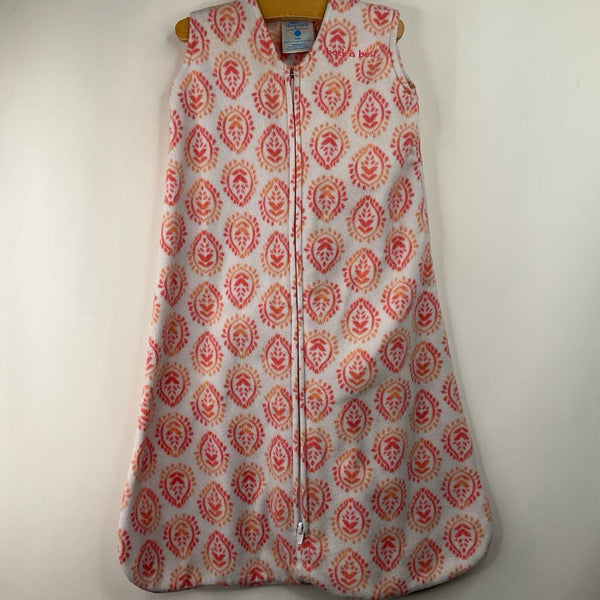 Size S: Halo White/Pink Patterned Fleece Sleepsack