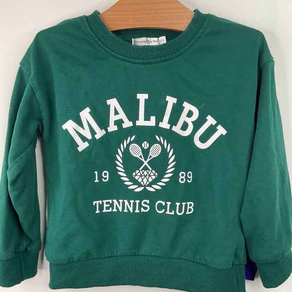 Size 3: Throwing Tiny Fits Green "Malibu" Sweatshirt