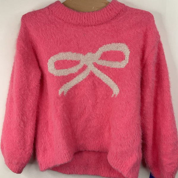 Size 4: Old Navy Pink Bow Fuzzy Sweater