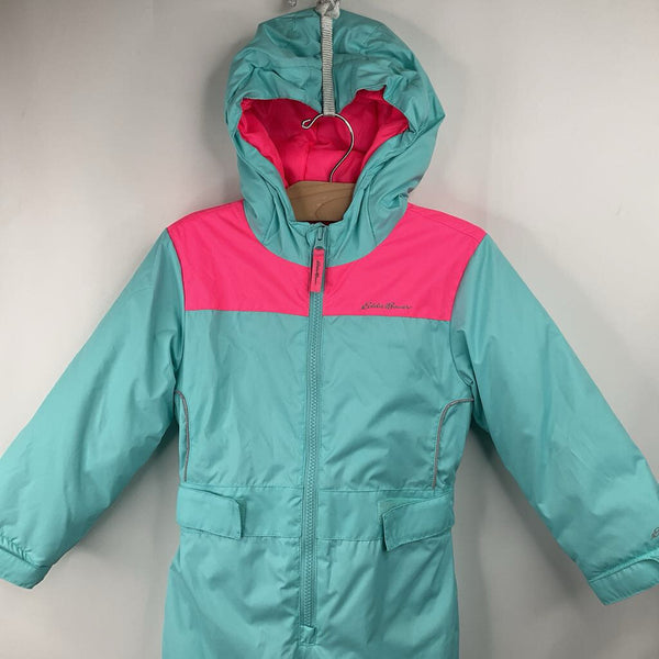 Size 4: Eddie Bauer Blue/Pink Snow Suit