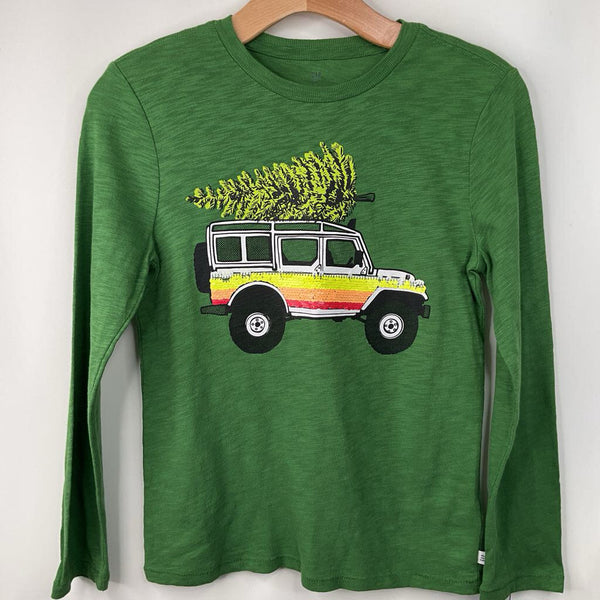 Size 10: Gap Green Truck Print Long Sleeve Shirt