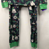 Size 10 (140): Hanna Andersson Black/Green Star Wars Holiday Print 2pc PJs