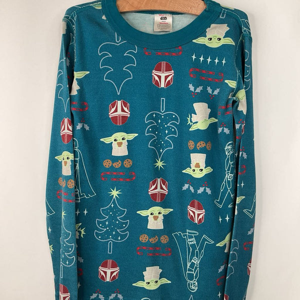Size 12 (150) Hanna Andersson Teal Star Wars Holiday Print 2pc PJs