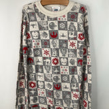 Size 12 (150) Hanna Andersson Grey/White/Red Star Wars Holiday Checkered 2pc PJs