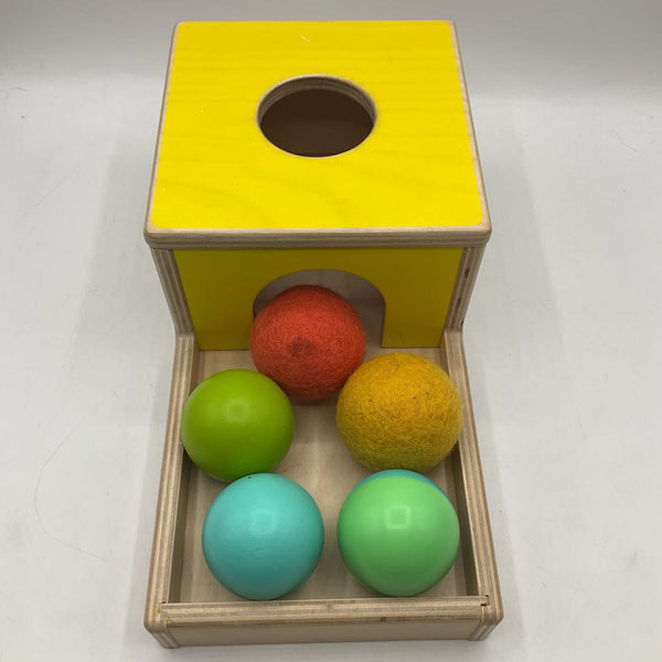 Lovevery Wooden Yellow Ball Drop