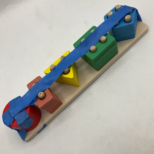 Wooden Colorful Geo Stacker