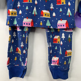 Size 3 (90): Hanna Andersson Blue Winter House 2pc PJs