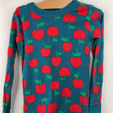 Size 5 (110): Hanna Andersson Teal Apple Print 2pc PJs