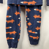 Size 5 (110): Hanna Andersson Blue Fox Print 2pc PJs