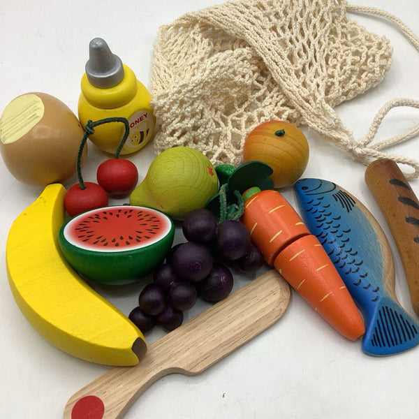Assorted Wooden Play Food