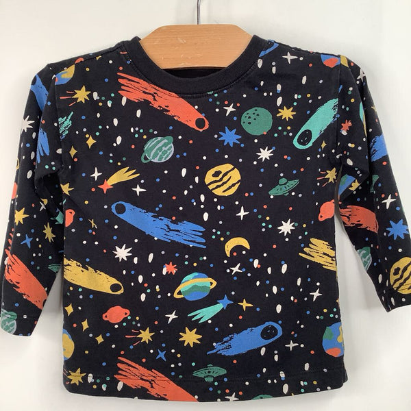 Size 18-24m (80): Hanna Andersson Black Space Print Long Sleeve Shirt
