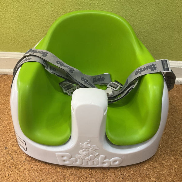 Bumbo Green/White Booster Seat w/ Tray