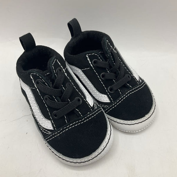Size 4: Vans Black Sip On Soft Soled Shoes