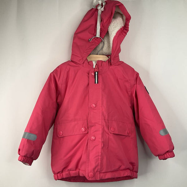Size 1-2 (92): Polarn O. Pyret Pink Polyfill Zip Up Winter Coat