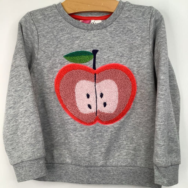 Size 4-5: Mini Boden Grey Apple Applique Sweatshirt