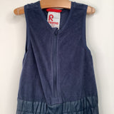 Size 6-7: Reima Dark Blue Fleece Upper Rain Suit Bib