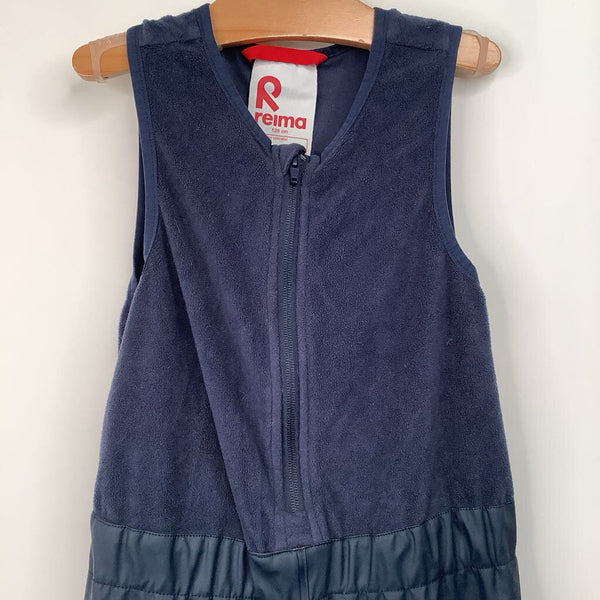 Size 6-7: Reima Dark Blue Fleece Upper Rain Bib