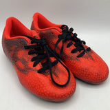 Size 13: Adidas Orange/Black Lace-Up Soccer Cleats