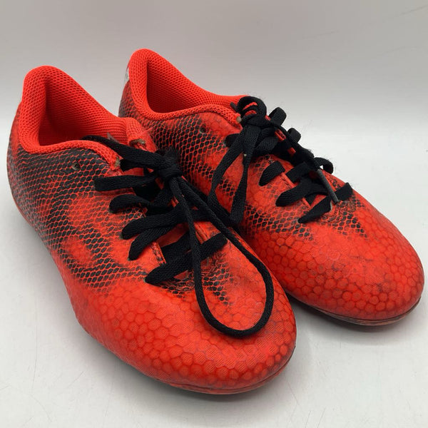 Size 13: Adidas Orange/Black Lace-Up Soccer Cleats