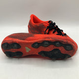 Size 13: Adidas Orange/Black Lace-Up Soccer Cleats