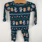 Size 18m: Bluey Teal Holiday Print 2pc PJs