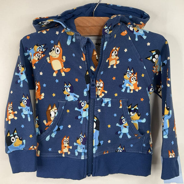 Size 18-24m: Bluey Blue Zip-Up Hoodie