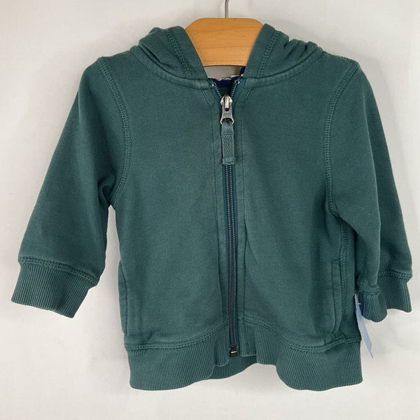 Size 6-12m (70): Hanna Andersson Green Zip-Up Hoodie