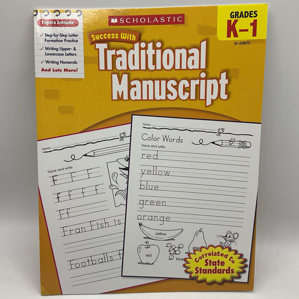 Scholastic Success With Traditional Manuscript (paperback)