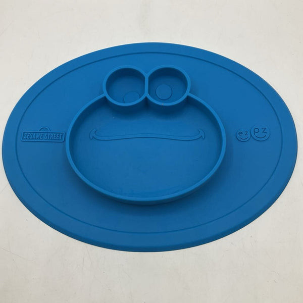 EzPz Blue Silicone Sesame Street Plate Mat