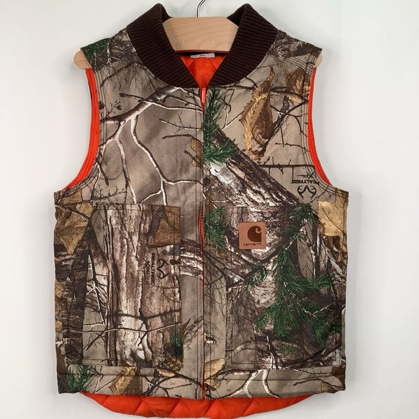 Size 4-5: Carhartt Orange/Camo Zip-Up Vest