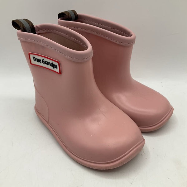 Size 7 (14cm): Tree Grandpa Pink Rain Boots