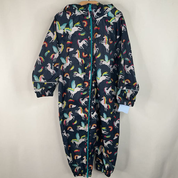 Size 12-18m: Mountain Warehouse Blue Unicorn Print Zip-Up Rain Suit