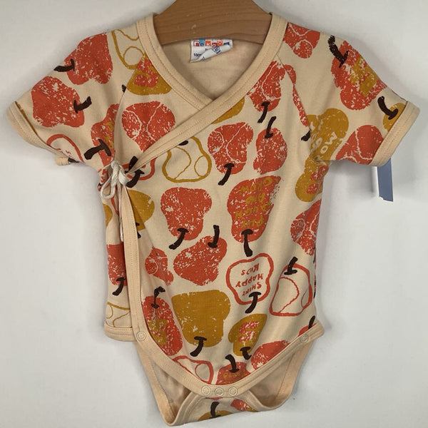 Size 6-12m: Sckoon Orange Pear Print Onesie