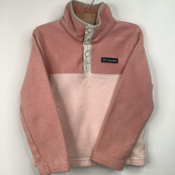 Size 6-7: Columbia Pink/White Zip Up Jacket