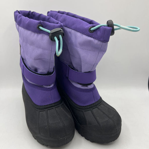 Size 13: Columbia Purple Toggle/Velcro Strap Insulated Snow Boots